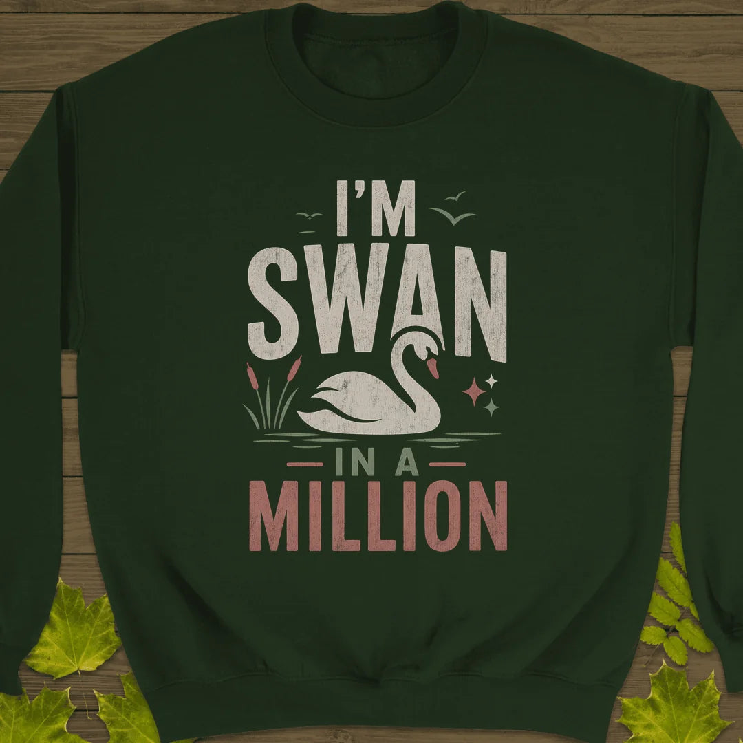 Swan In A Million Sweatshirt in Forest Green