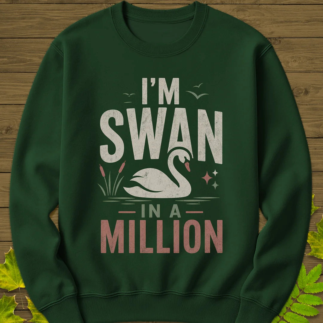 Swan In A Million Sweatshirt in Forest Green