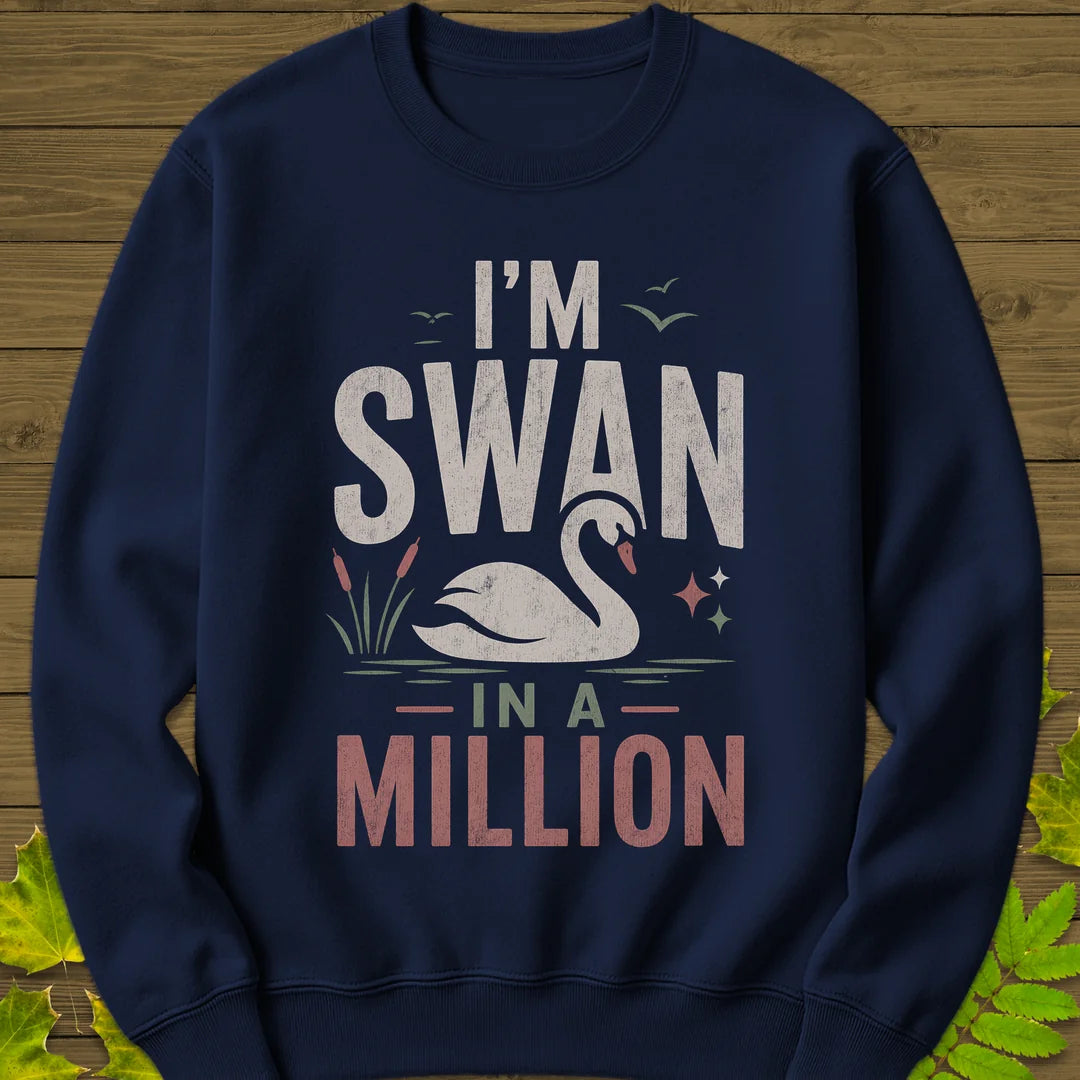 Swan In A Million Sweatshirt in Navy