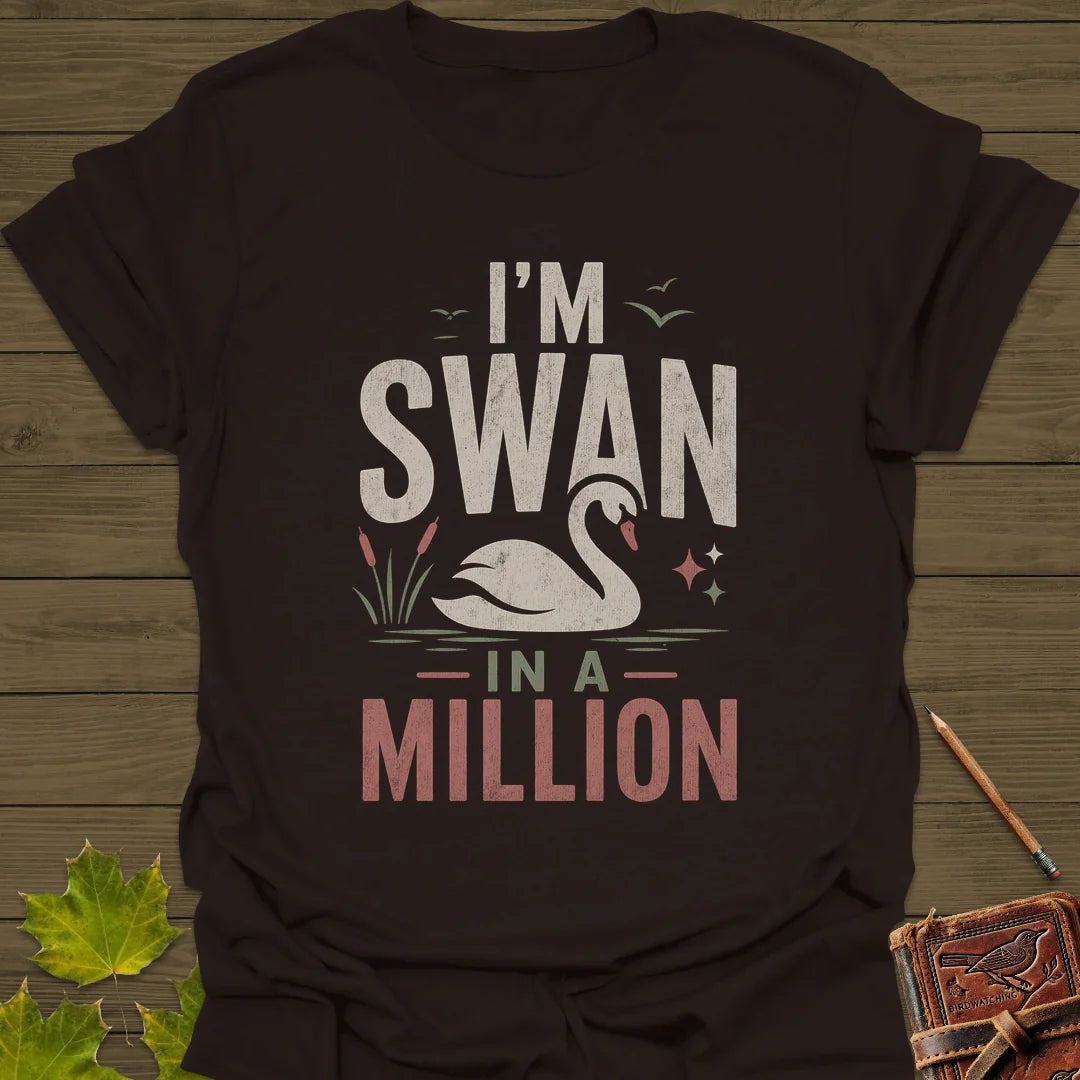 Swan In A Million T-Shirt in Dark Chocolate