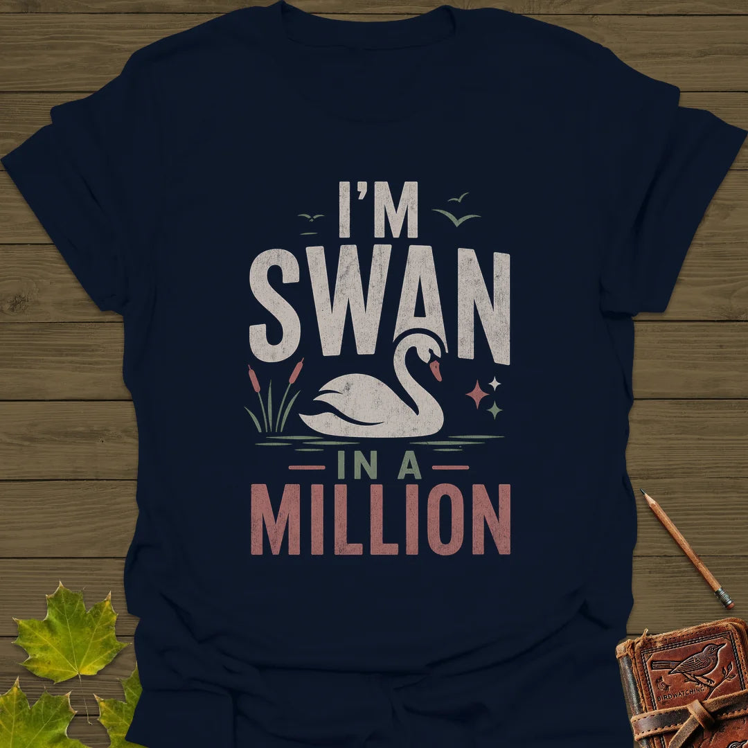 Swan In A Million T-Shirt in Navy