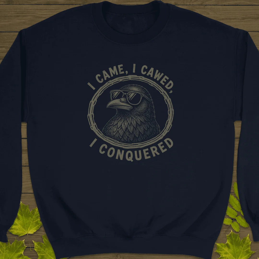 I Came I Cawed Sweatshirt in Navy