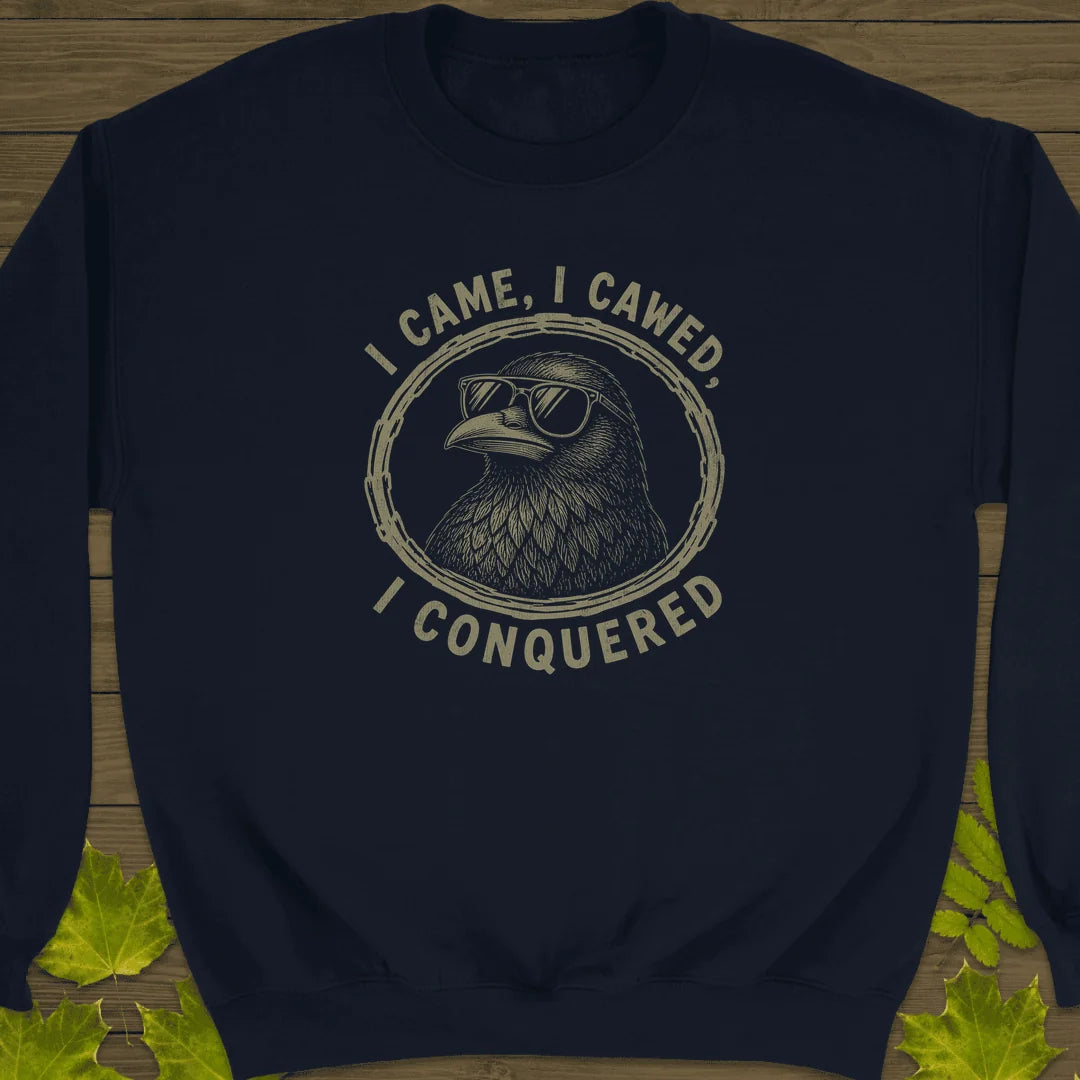 I Came I Cawed Sweatshirt in Navy