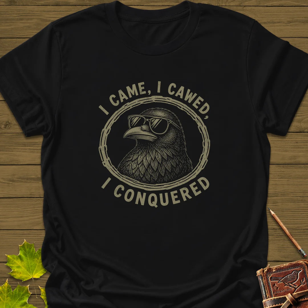 I Came I Cawed T-Shirt in Black