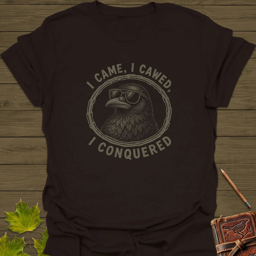 I Came I Cawed T-Shirt in Dark Chocolate