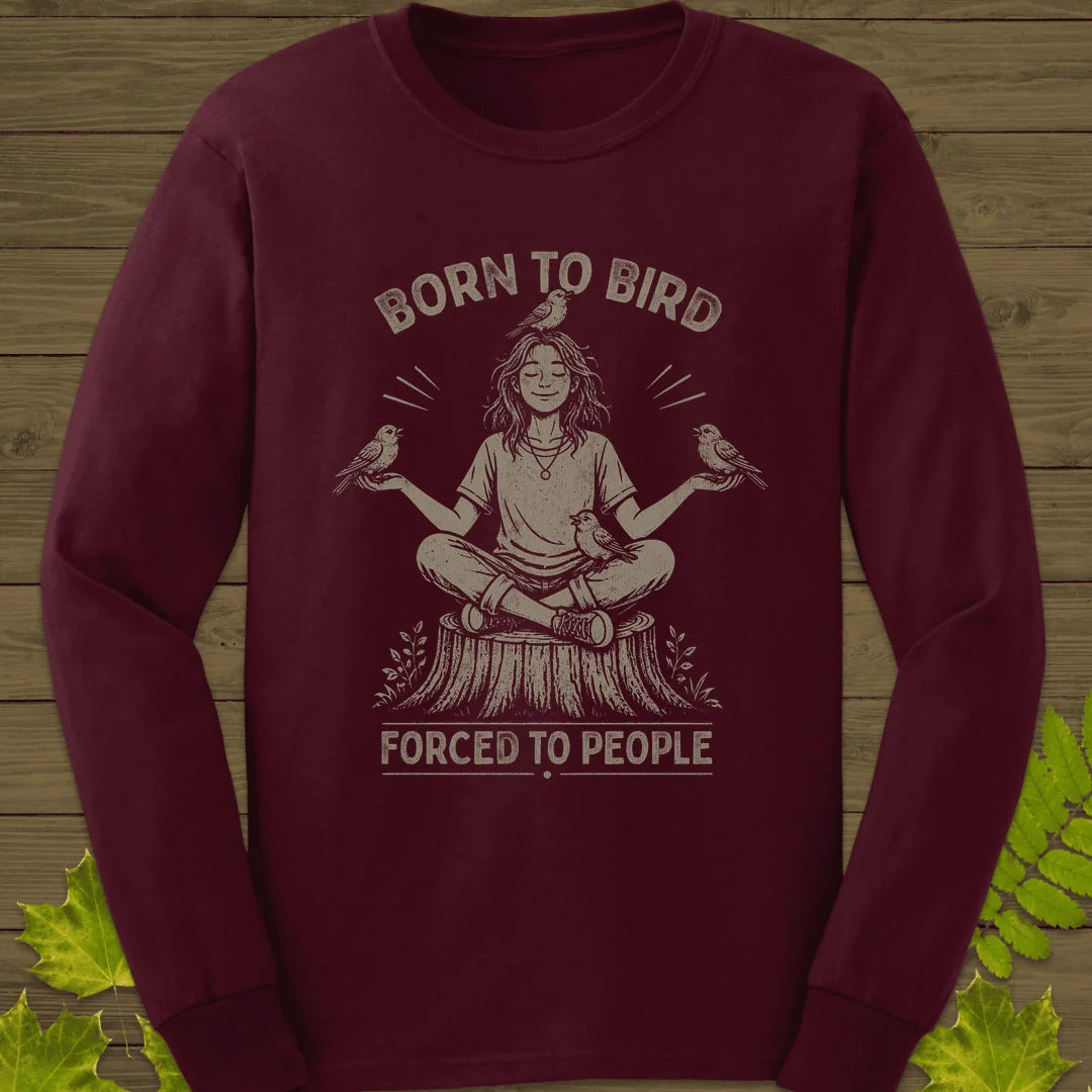 Forced To People (Female) Long Sleeve in Maroon