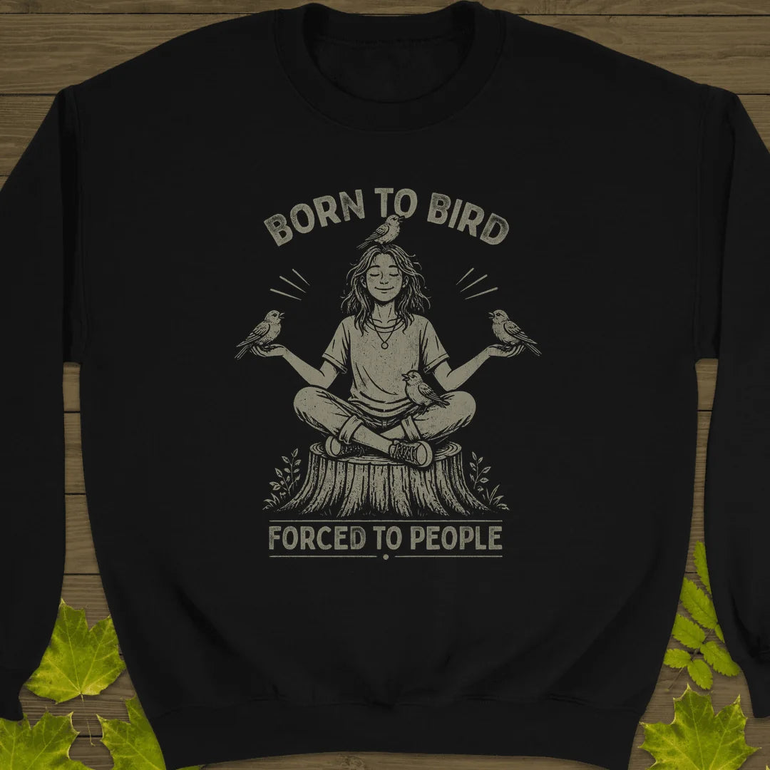 Forced To People (Female) Sweatshirt in Black