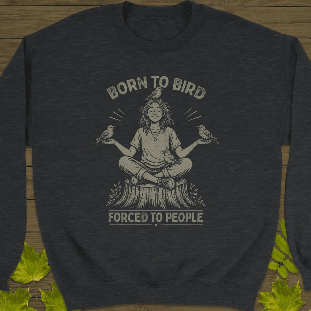 Forced To People (Female) Sweatshirt in Dark Heather