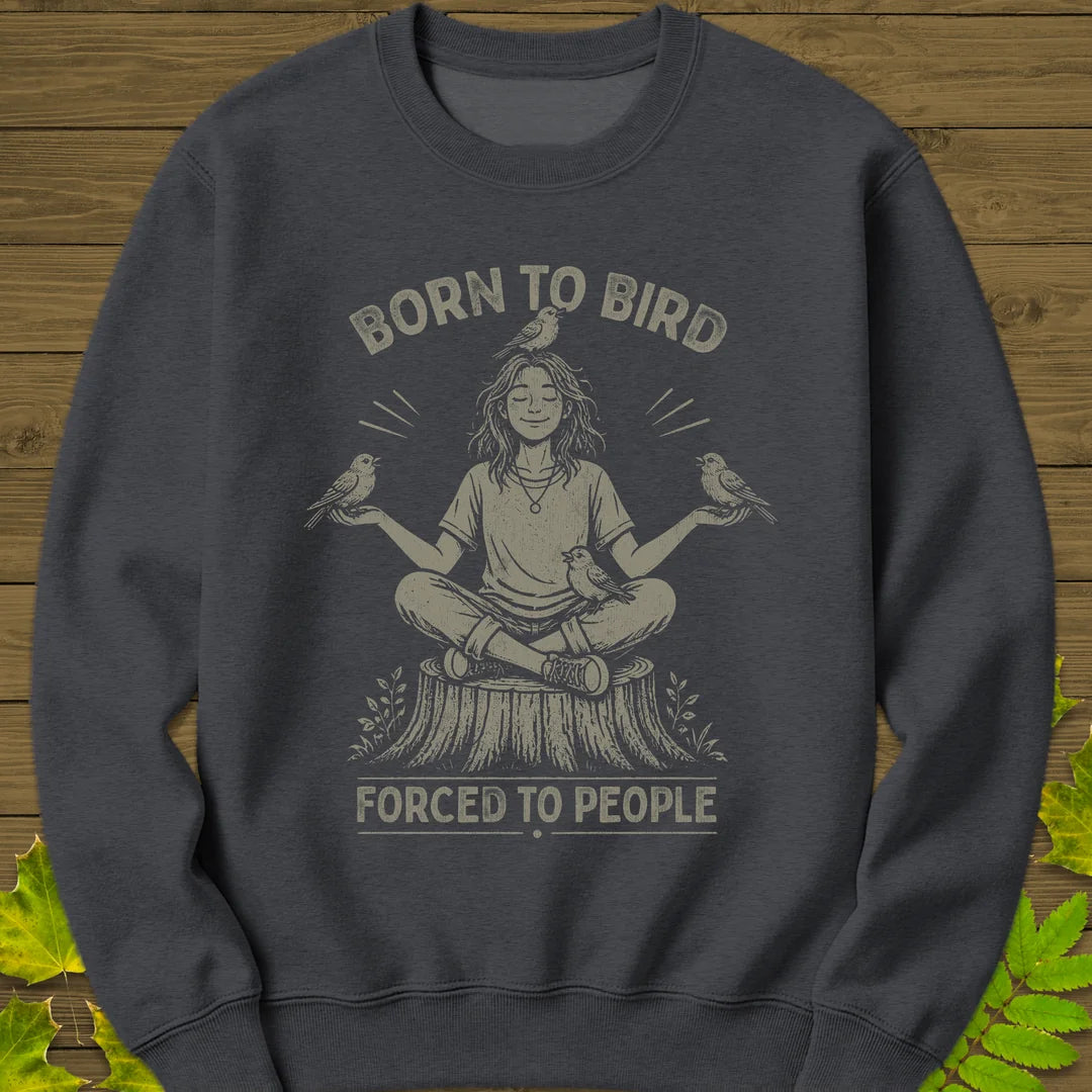 Forced To People (Female) Sweatshirt in Dark Heather