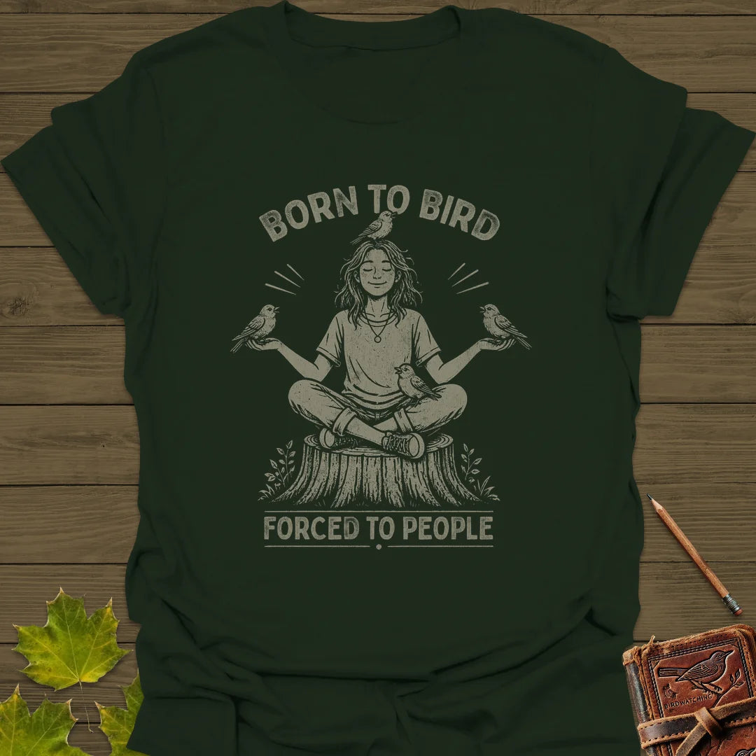 Forced To People (Female) T-Shirt in Forest Green
