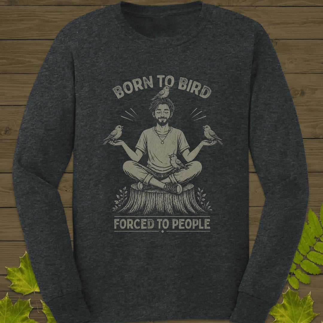 Forced To People (Male) Long Sleeve in Dark Heather