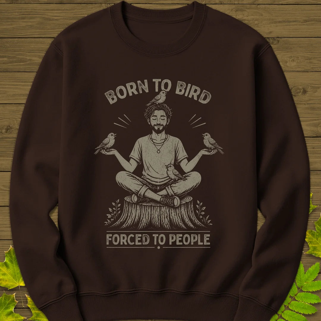 Forced To People (Male) Sweatshirt in Dark Chocolate