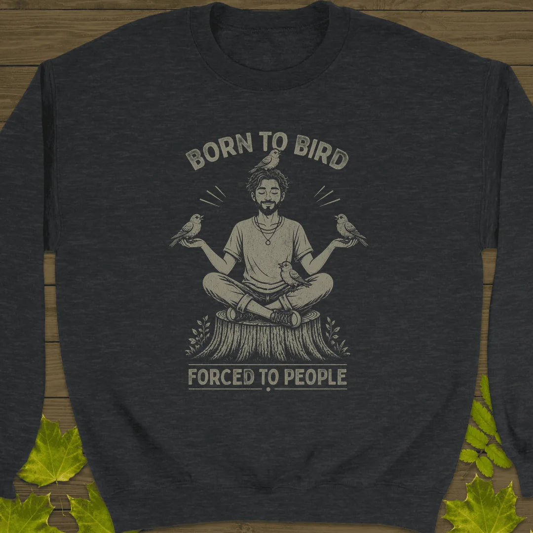 Forced To People (Male) Sweatshirt in Dark Heather