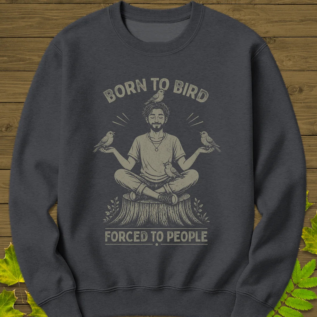 Forced To People (Male) Sweatshirt in Dark Heather