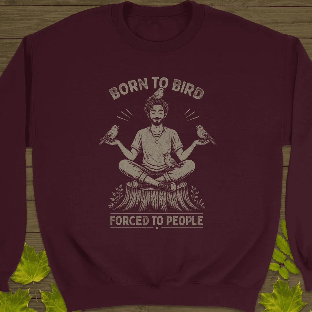 Forced To People (Male) Sweatshirt in Maroon