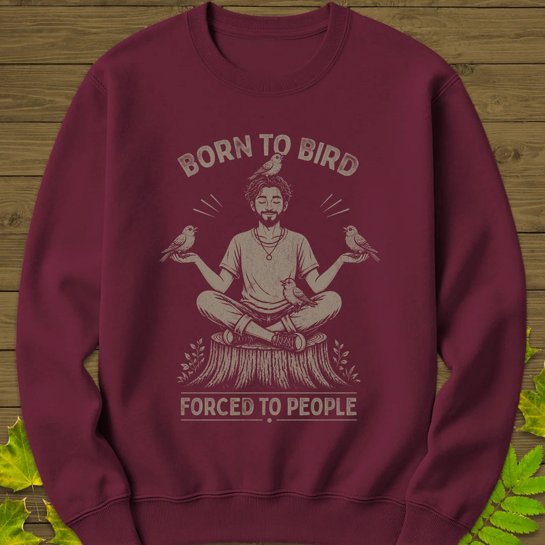 Forced To People (Male) Sweatshirt in Maroon