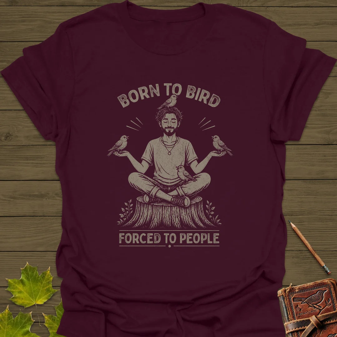 Forced To People (Male) T-Shirt in Maroon