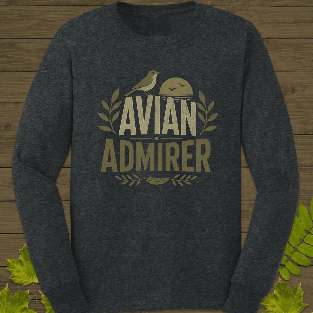 Avian Admirer Long Sleeve in Dark Heather
