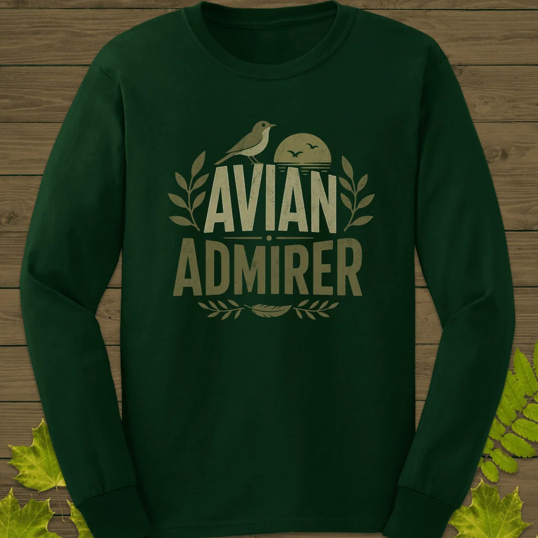 Avian Admirer Long Sleeve in Forest Green
