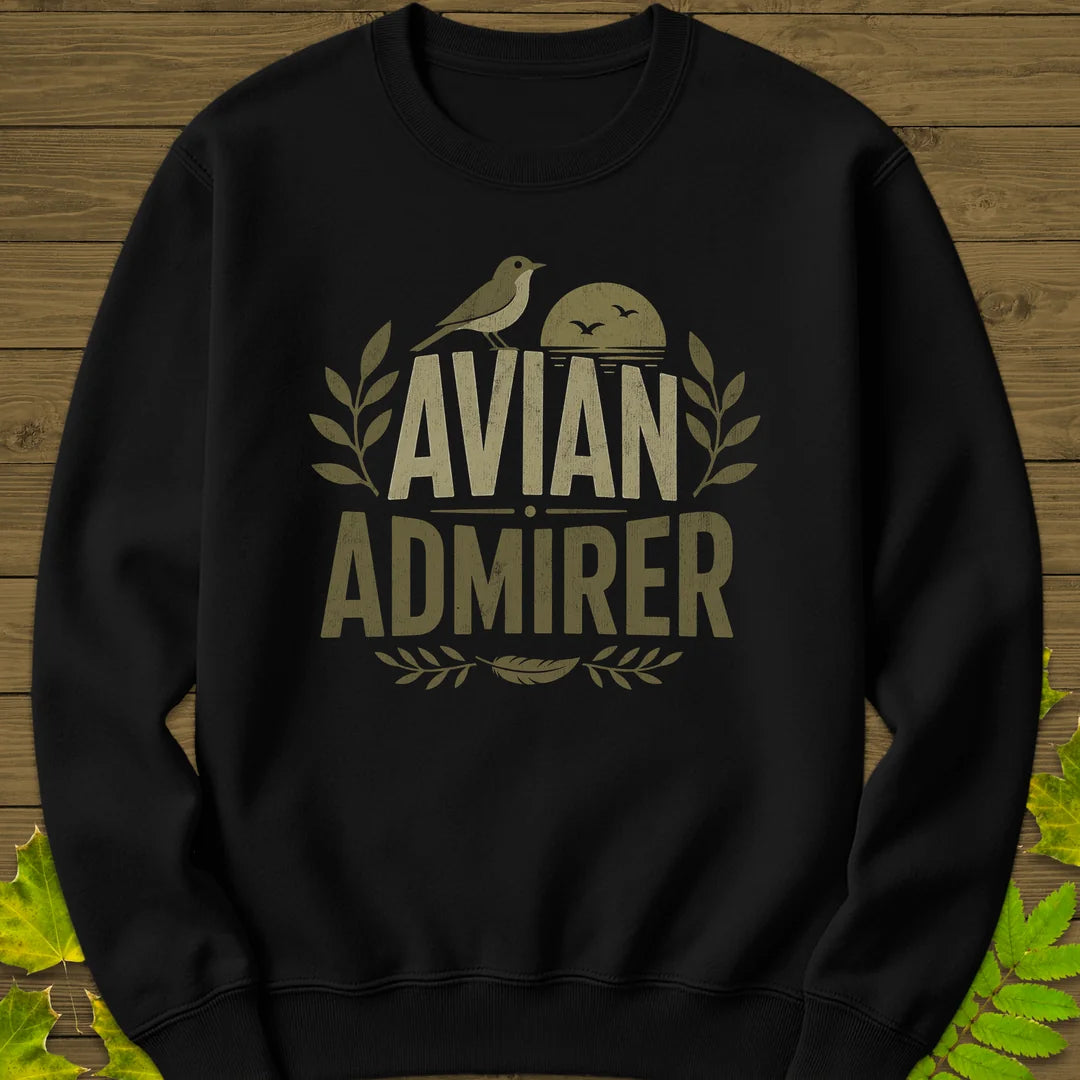 Avian Admirer Sweatshirt in Black