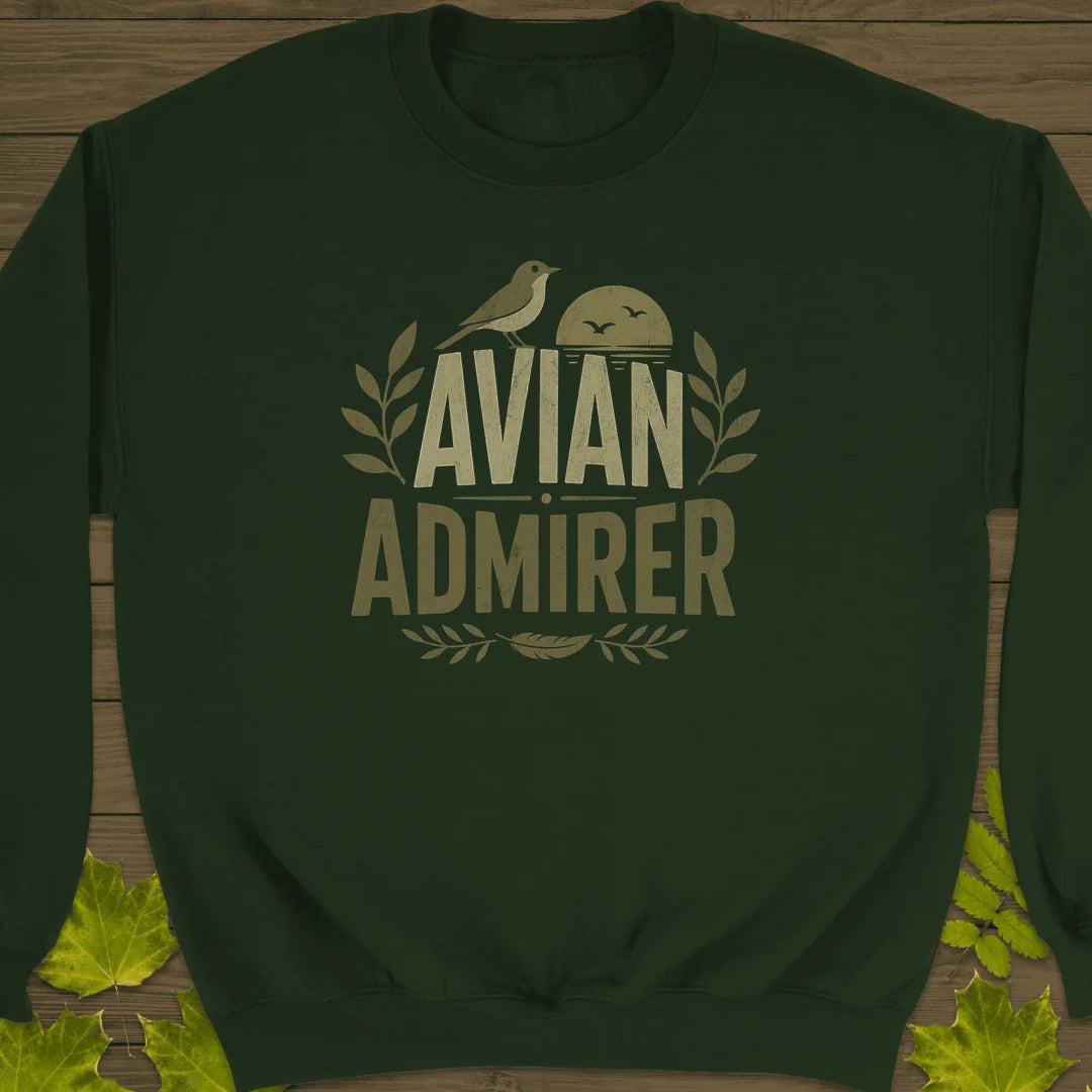 Avian Admirer Sweatshirt in Forest Green