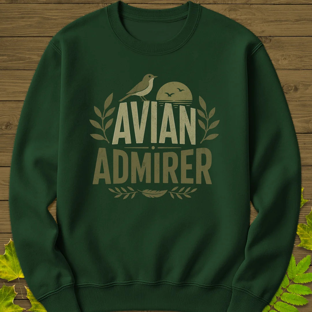 Avian Admirer Sweatshirt in Forest Green