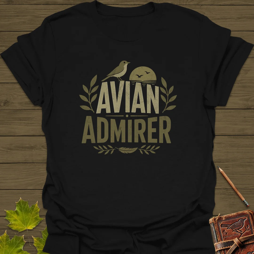 Avian Admirer T-Shirt in Black