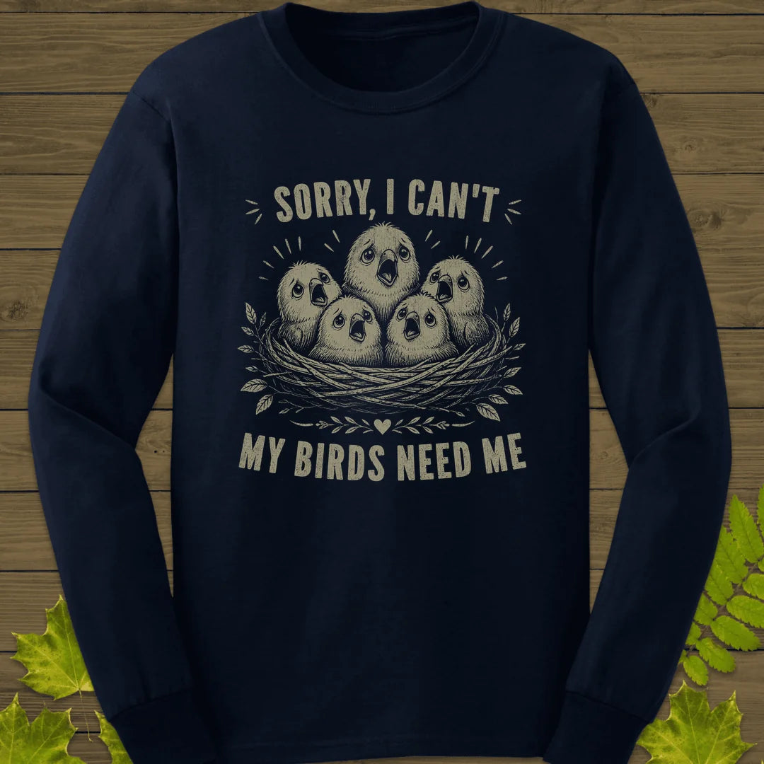 My Birds Need Me Long Sleeve in Navy