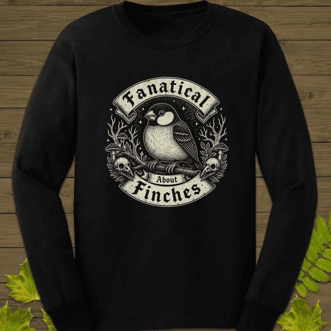 Fanatical About Finches Long Sleeve in Black