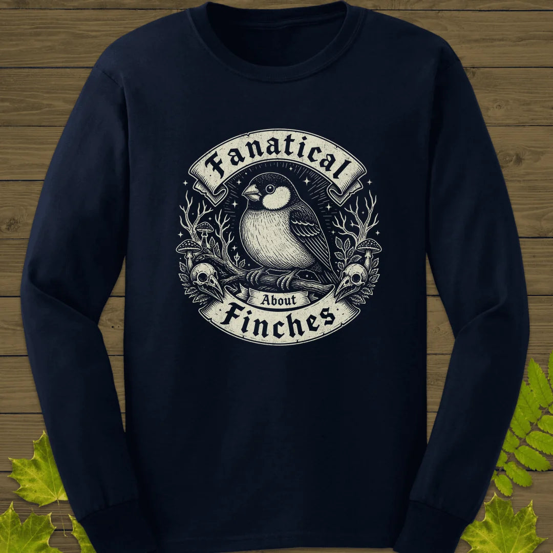 Fanatical About Finches Long Sleeve in Navy