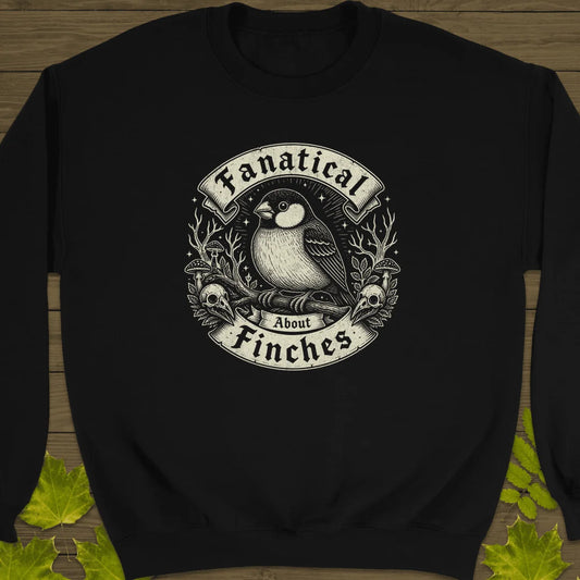 Fanatical About Finches Sweatshirt in Black