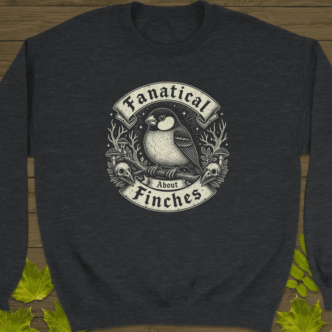 Fanatical About Finches Sweatshirt in Dark Heather