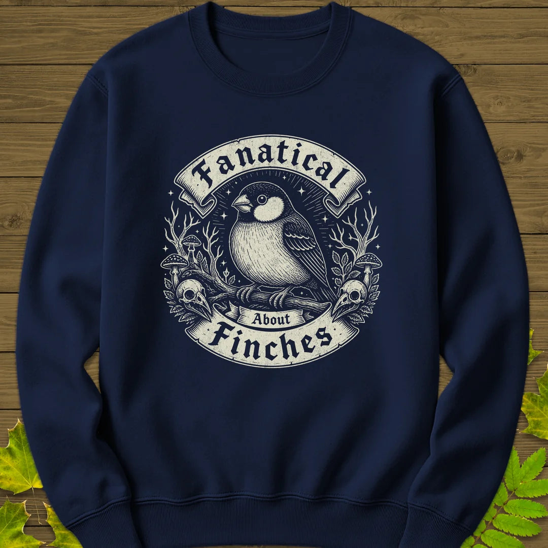 Fanatical About Finches Sweatshirt in Navy