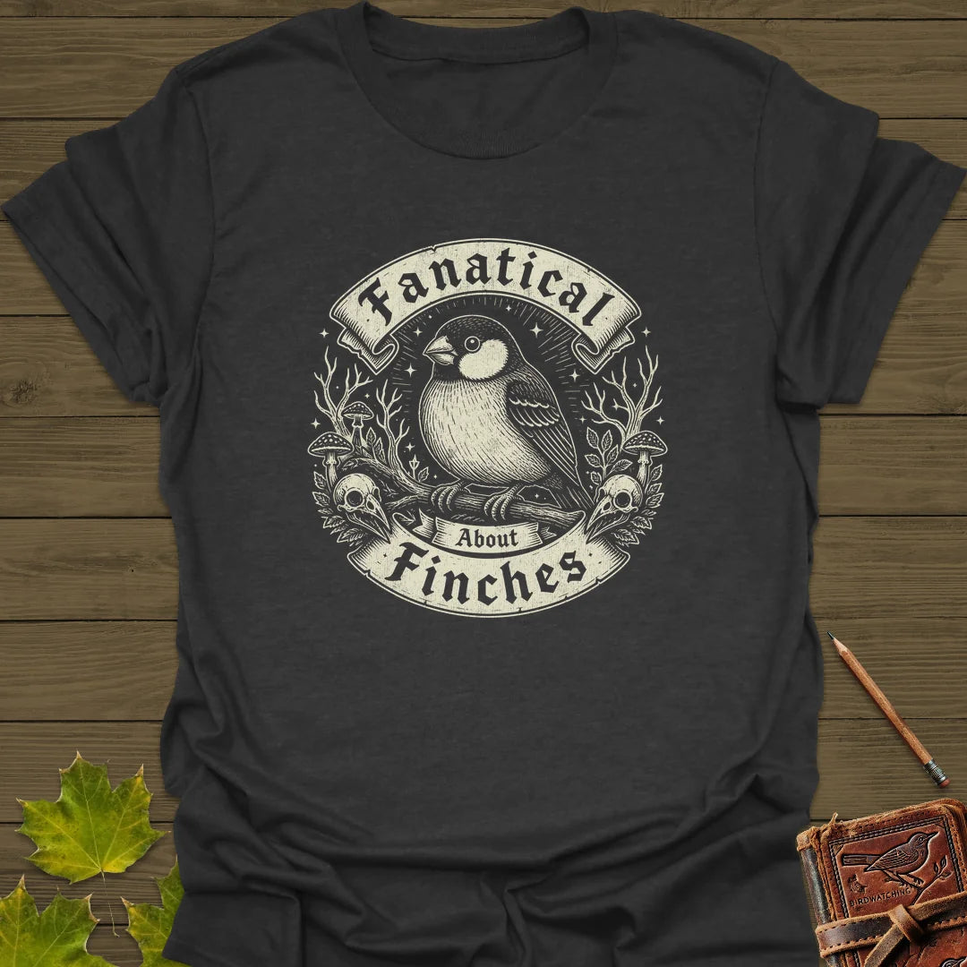 Fanatical About Finches T-Shirt in Dark Heather