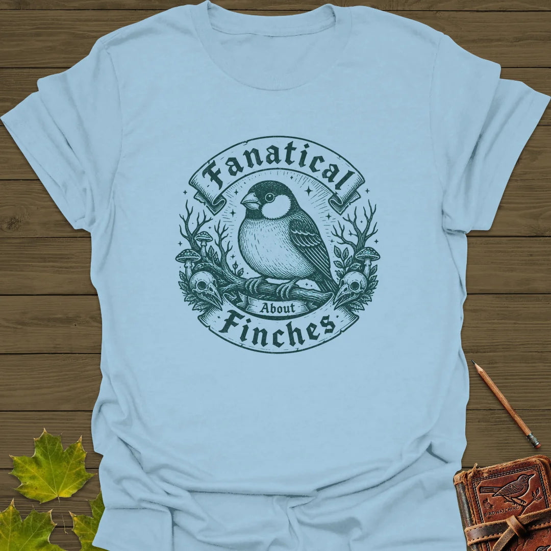 Fanatical About Finches T-Shirt in Light Blue