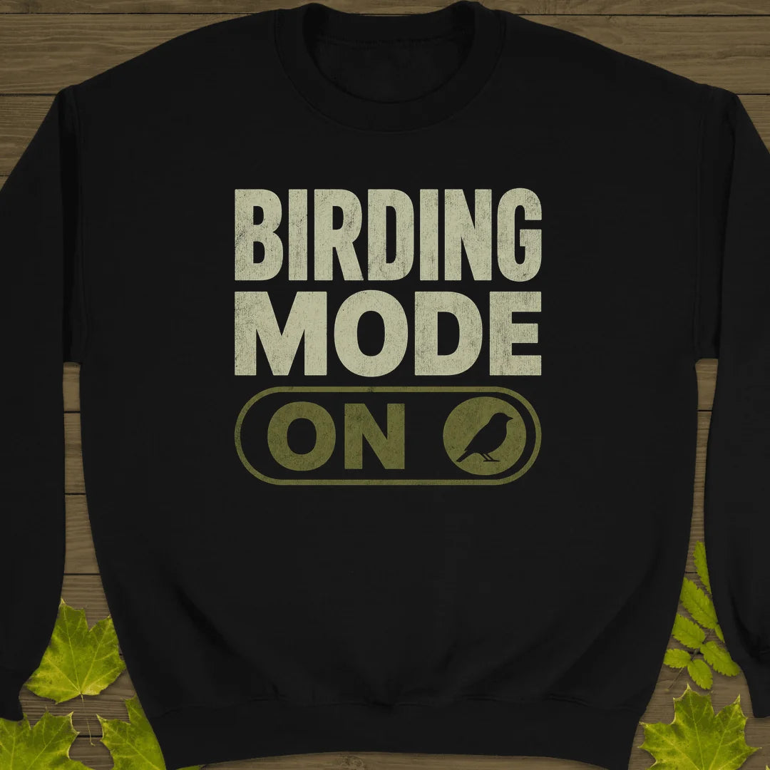 Birding Mode Activated Sweatshirt in Black