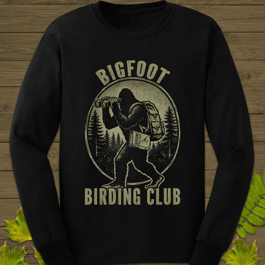 Bigfoot Birding Club Long Sleeve Black