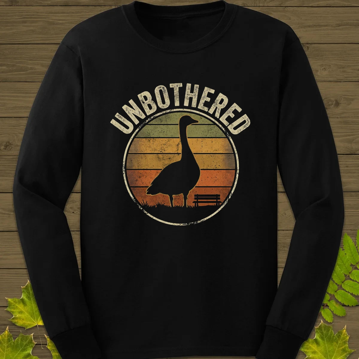 Unbothered Goose Long Sleeve Black
