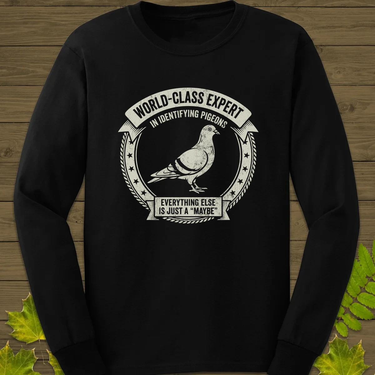 Identifying Pigeons Long Sleeve Black
