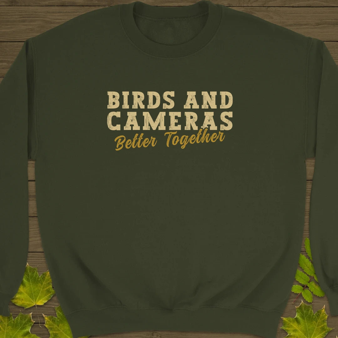 Birds And Cameras Sweatshirt Military Green
