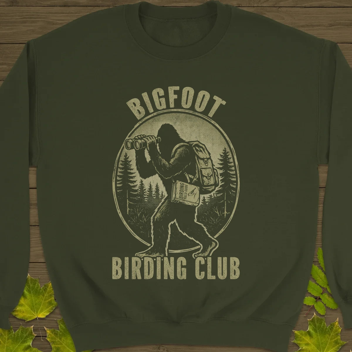 Bigfoot Birding Club Sweatshirt Military Green