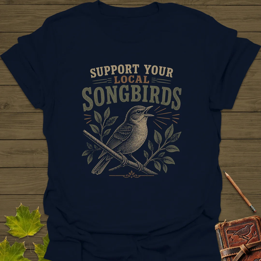 Support Local Songbirds T-Shirt in Navy