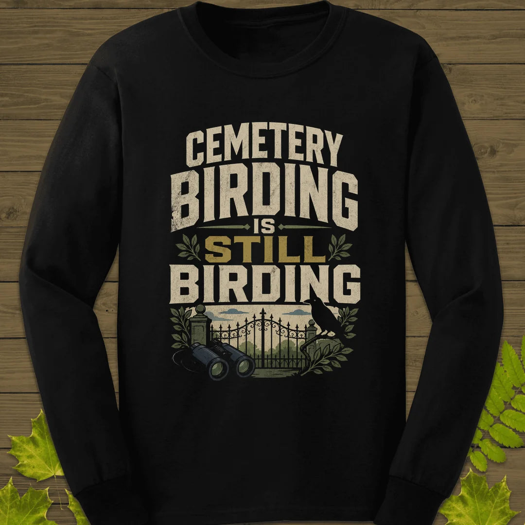 Cemetery Birding Club Long Sleeve in Black