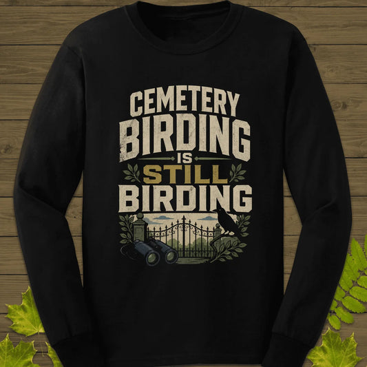 Cemetery Birding Club Long Sleeve in Black