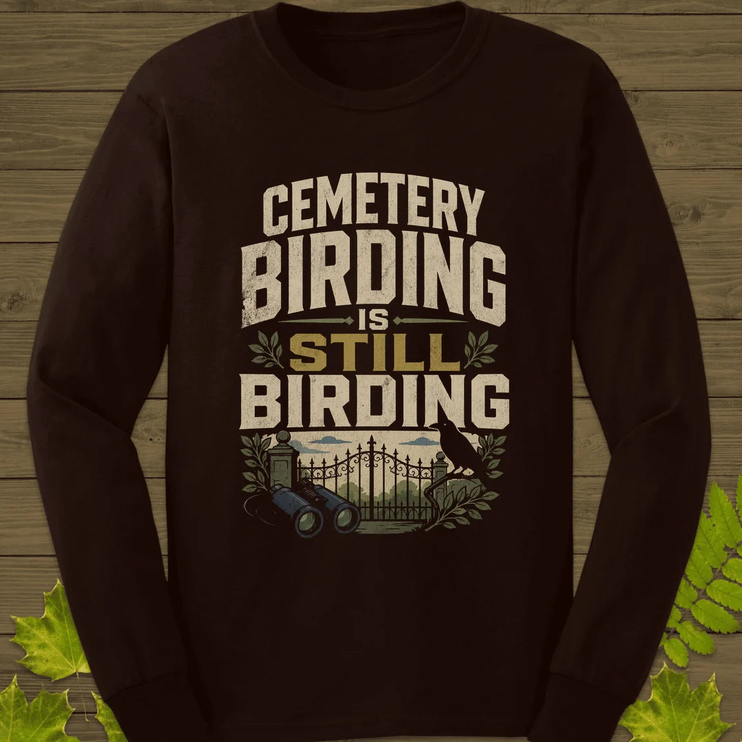 Cemetery Birding Club Long Sleeve in Dark Chocolate