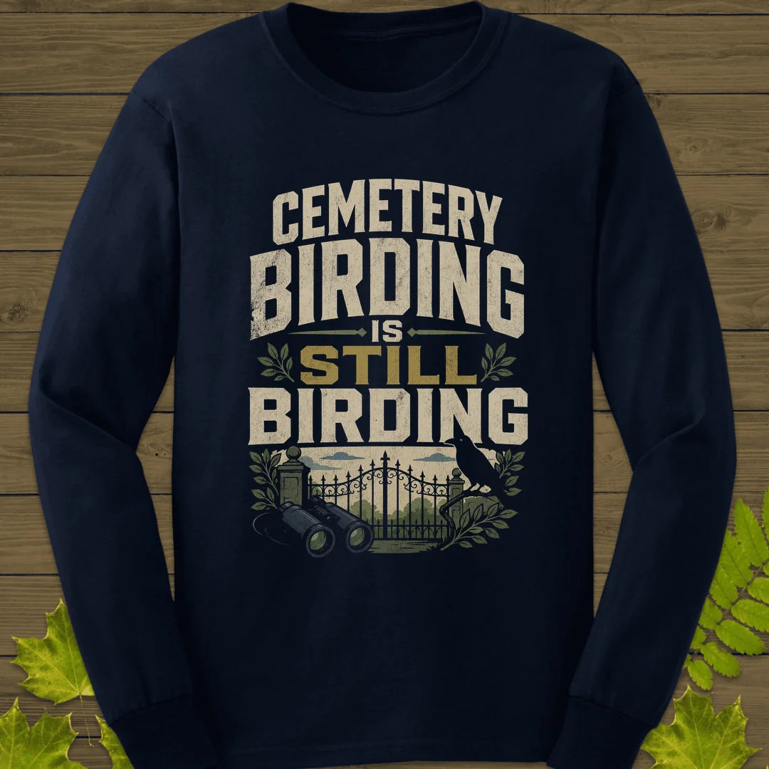 Cemetery Birding Club Long Sleeve in Navy
