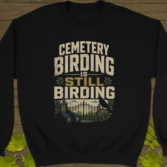 Cemetery Birding Club Sweatshirt in Black