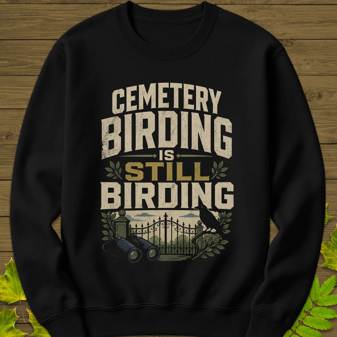 Cemetery Birding Club Sweatshirt in Black