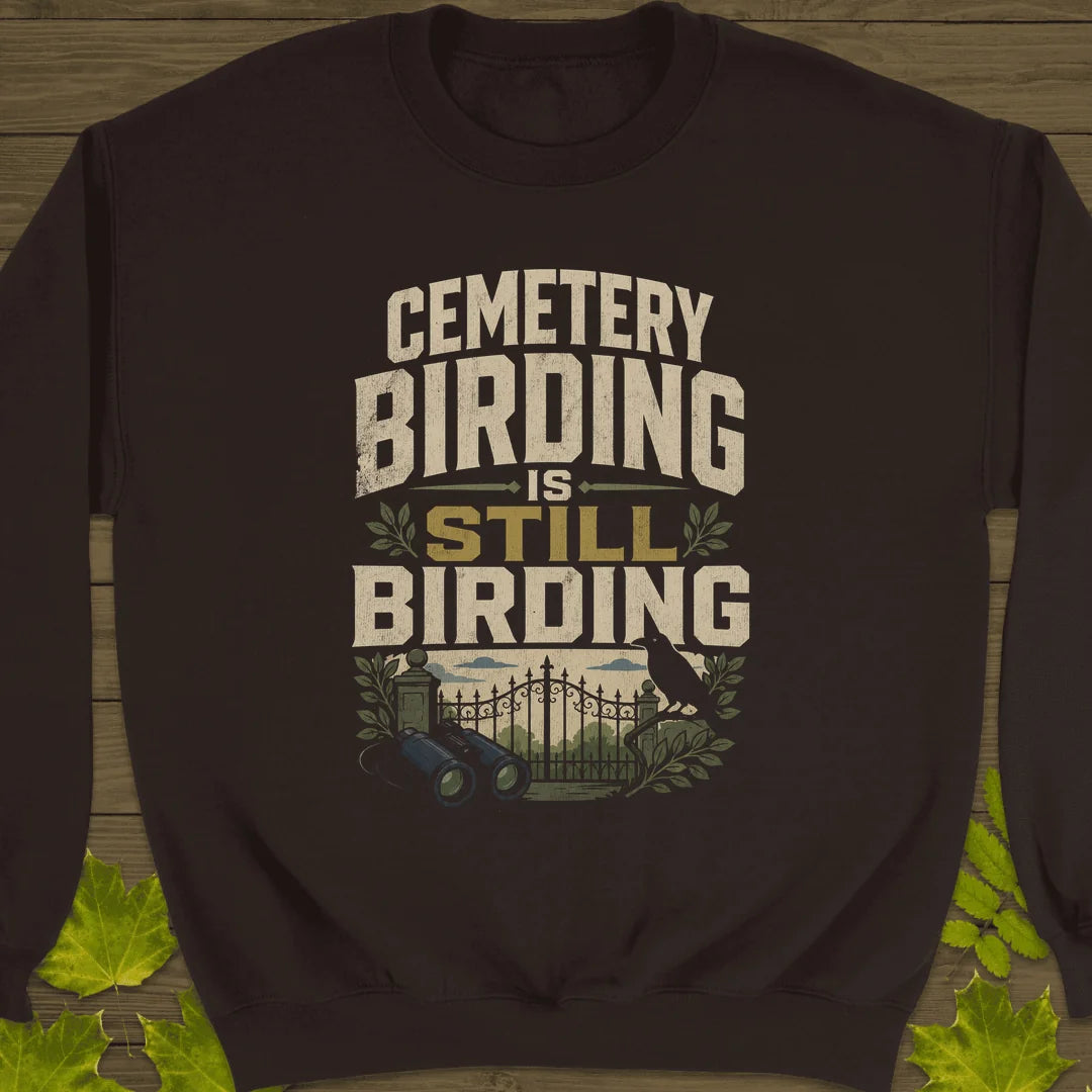 Cemetery Birding Club Sweatshirt in Dark Chocolate