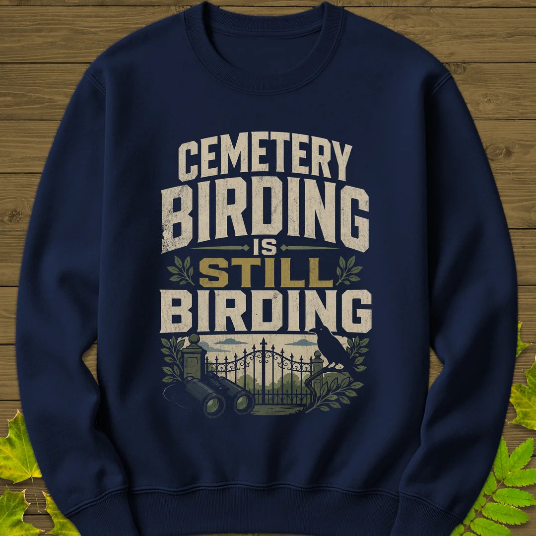 Cemetery Birding Club Sweatshirt in Navy